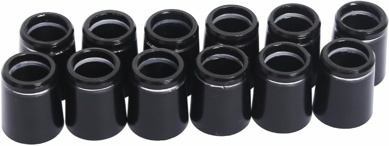 Mariyandh 12 Pcs ' Black Golf Club Ferrules for Irons Shaft Universal with Single Silver Ring