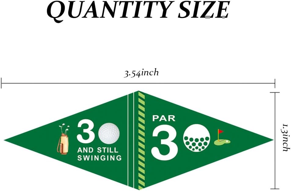 Golf Themed Toothpick Flags, 20 PCS Par 30 And Still Swinging Birthday Golf Cocktail Picks Mini Stick Cupcake Toppers Flags for Par 30 Golf 30th Birthday Party Food Bar Decorations (Par 30)