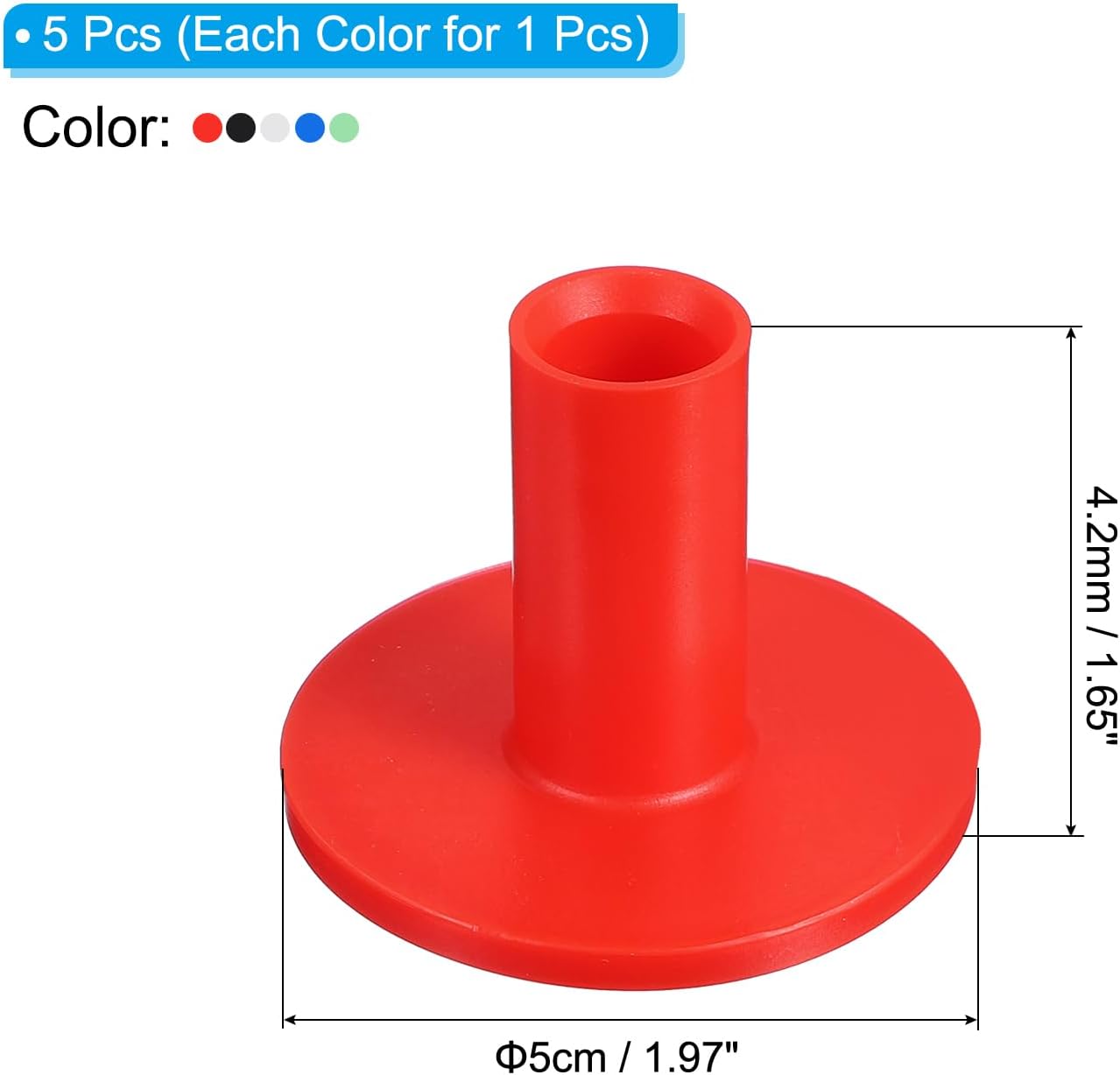 PATIKIL Rubber Golf Tees, Tall Practice Training Driving Range Tee Stable Ball Holder