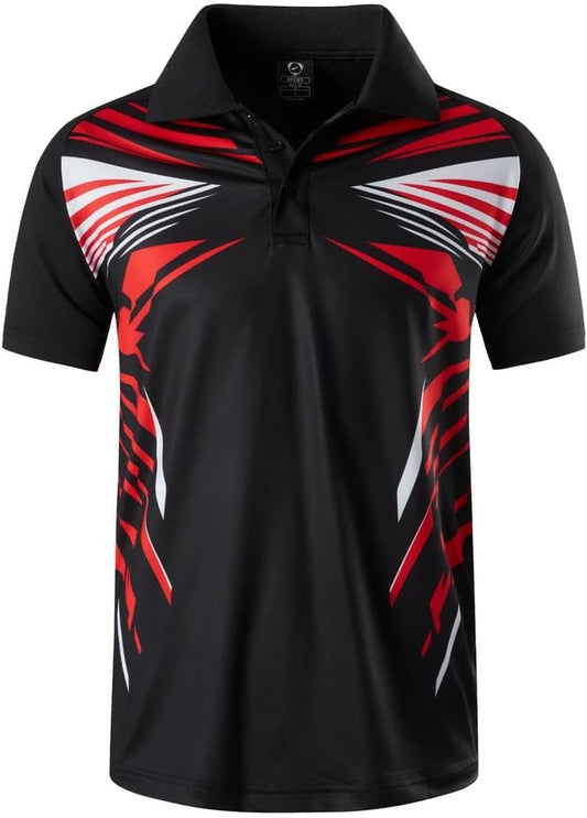 jeansian Men's Sport Outdoor Quick Dry Fit Short Sleeves Polo Tee Shirt Tshirt T-Shirt Tops Golf Tennis Bowling LSL195