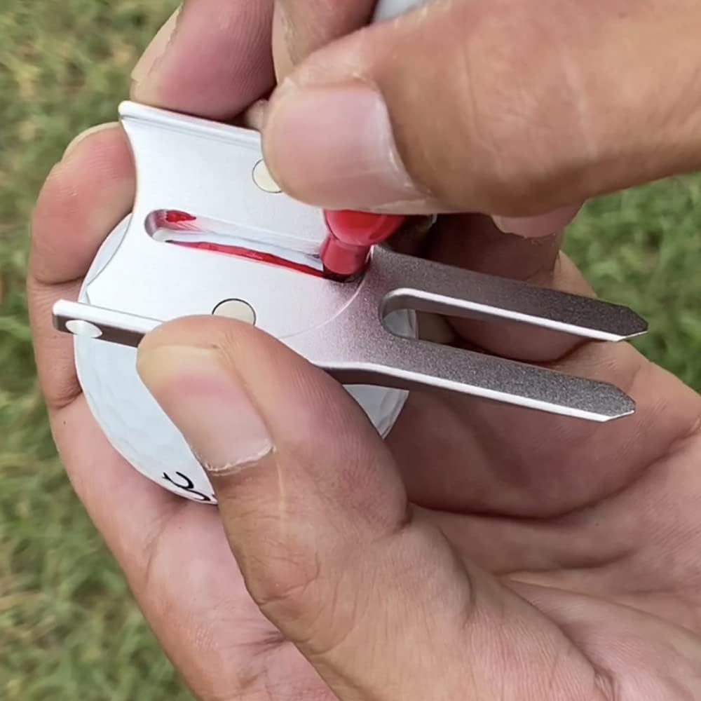 Birdicorn Golf Divot Repair Tool & Golf Ball Marker 6-in-1 Golf Divot Tool