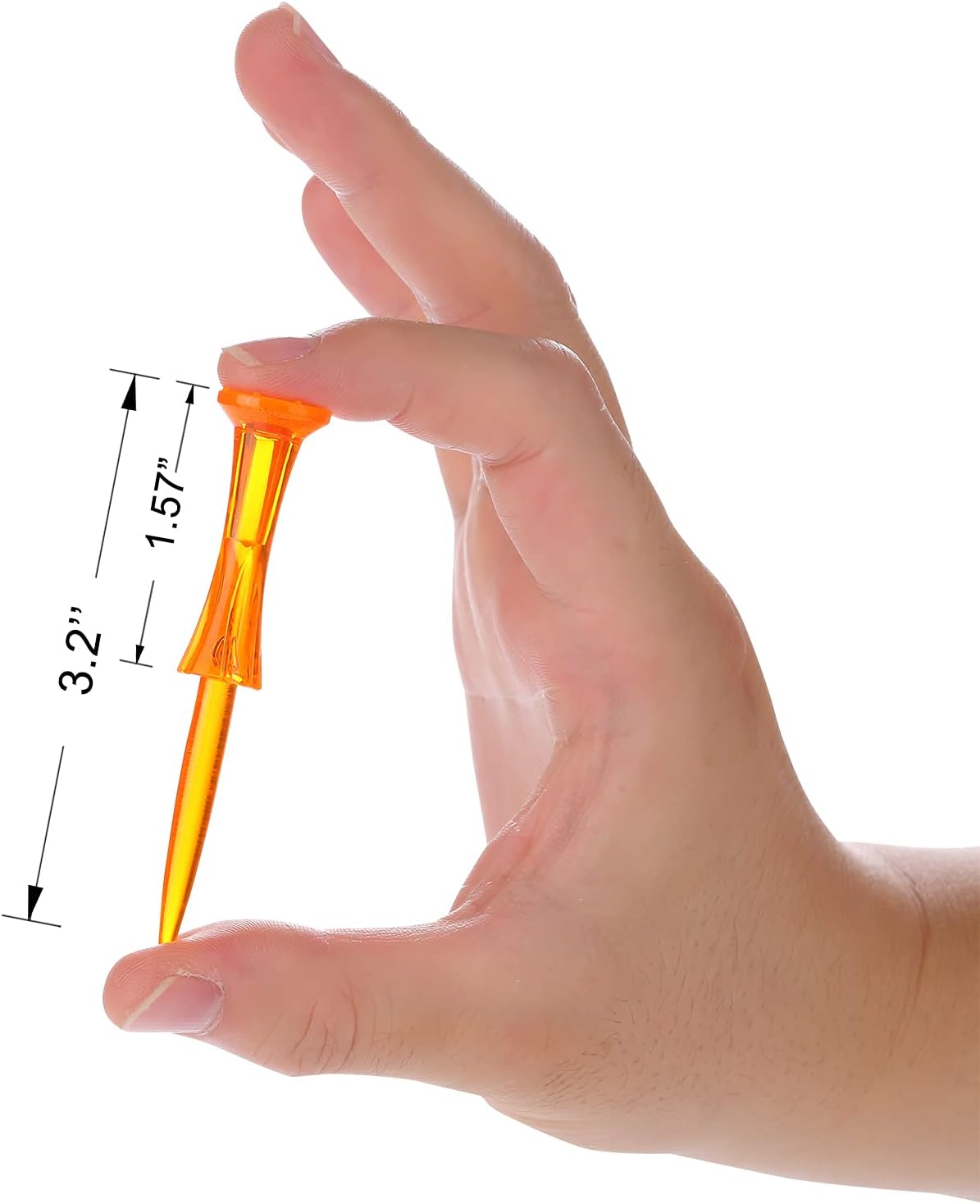 Golf Tees 3-1/4’’ 50 Count Plastic Golf Tees Reduced Friction & Side Spin Professional Unbreakable Golf Tees Durability and Stability Golf Tee