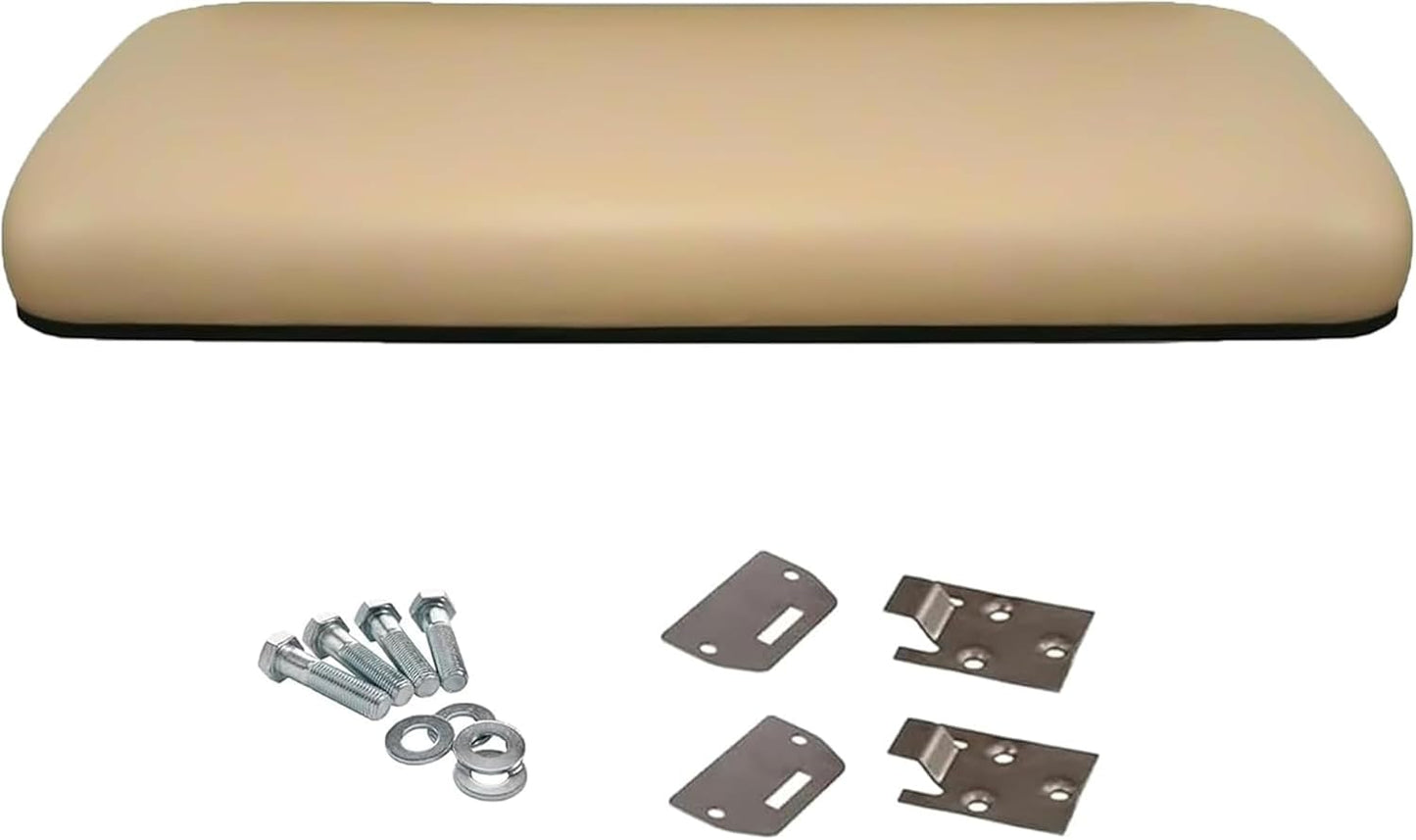 Huskey Parts Company Golf Cart Seat Cushion, Tan Color Front Bottom Seat for EZGO Medalist, TXT 1994 to 2013, Golf Cart Front Seat Replacement with Mounting Hardware & Hinges