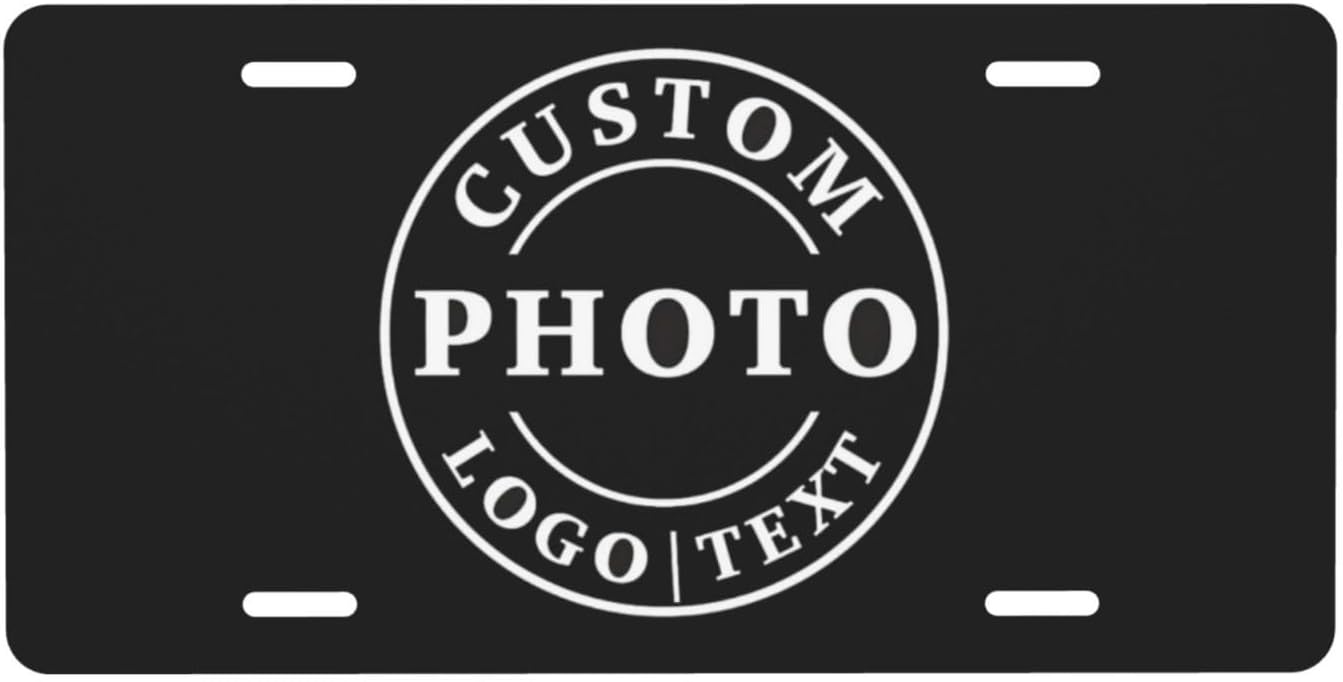 Made in USA Custom License Plate, Design Your Own Personalized License Plate with Photo,Logo, and Text,Customized 12"X6"Premium Aluminum