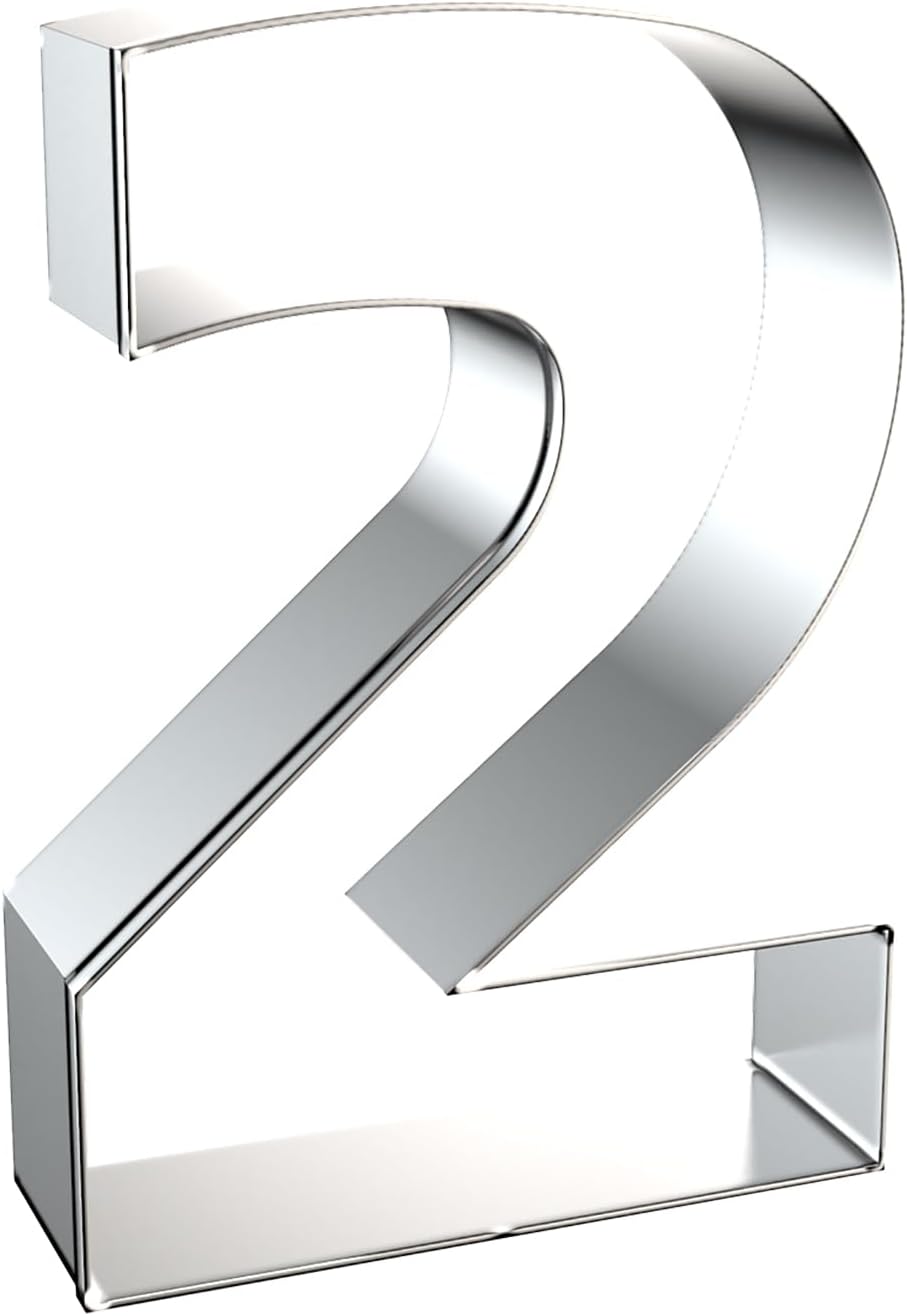 4 Inch Number Cookie Cutter Set - 9 Pcs Extra Large Xzhloym Cookie Cutters Shapes - Stainless Steel