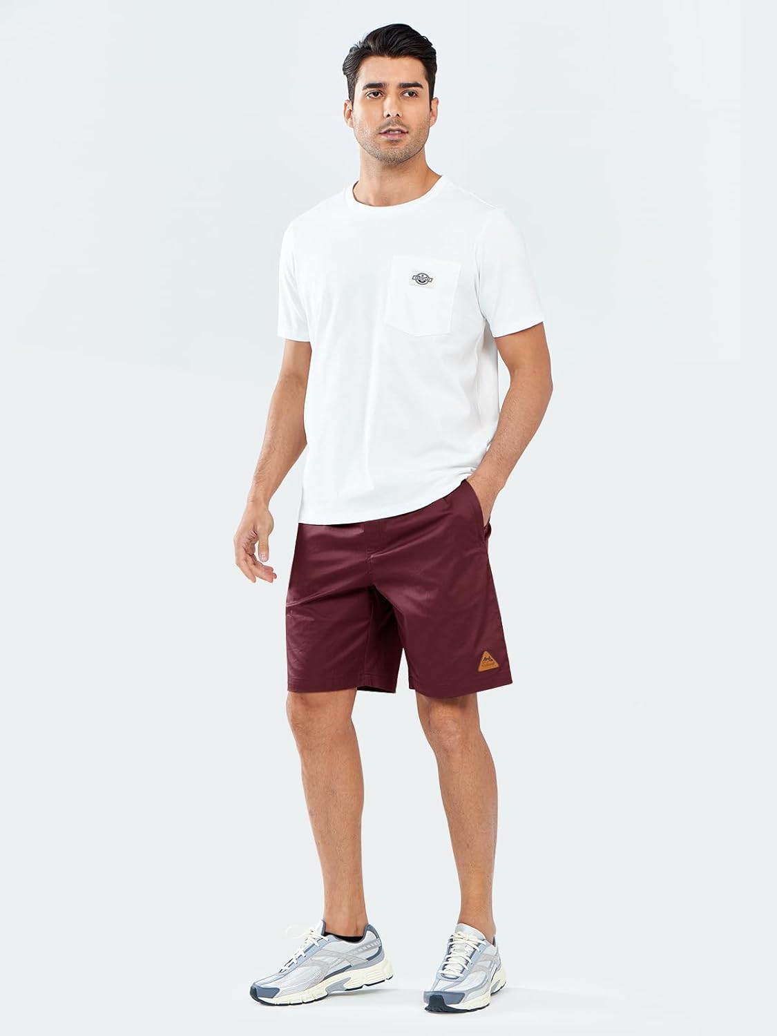 NORTHYARD Mens Casual Shorts-Cotton 9" Golf Hiking Drawstring Elastic Waist Work Shorts with Zipper Pockets