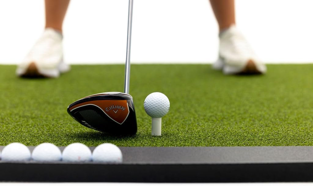 Dura-Pro Premium Turf Indoor/Outdoor Golf Mat. Bonus Tray + 3 Tees