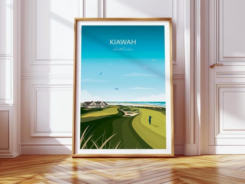 Golf Print Kiawah Island - US PGA Championship - Ocean Course Clubhouse, Kiawah Island Golf Poster, South Carolina Golf Course Art, Ocean Course Print (Unframed) (16x24)