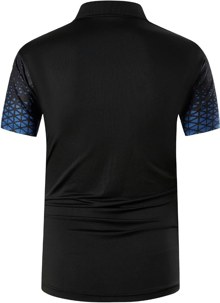 jeansian Men's Sport Outdoor Quick Dry Fit Short Sleeves Polo Tee Shirt Tshirt T-Shirt Tops Golf Tennis Bowling LSL195