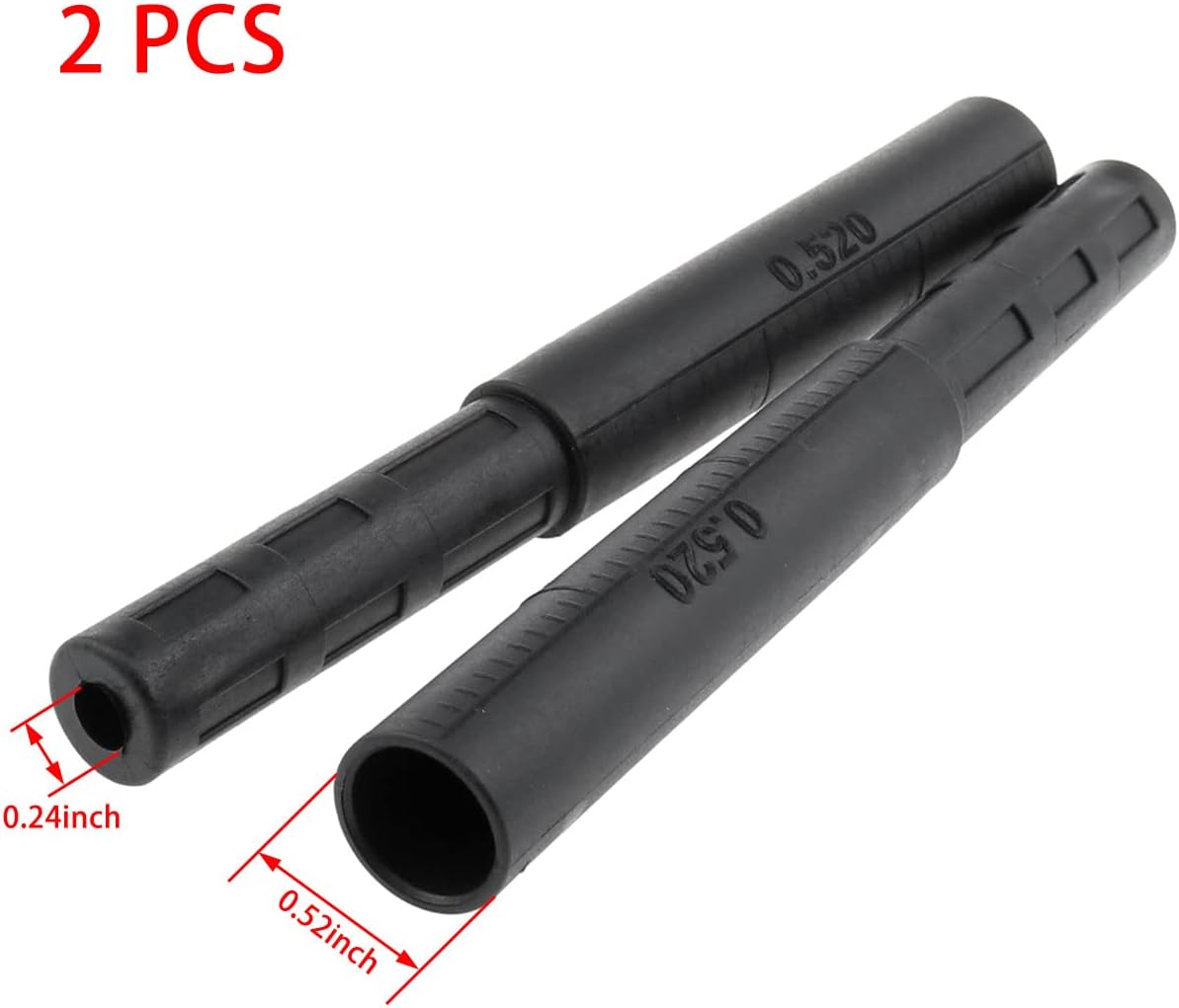 AYLIFU 0.520" - 0.595" Golf Club Extender Club Shaft Extension for Extension of Iron Wood Putter（2PCS）