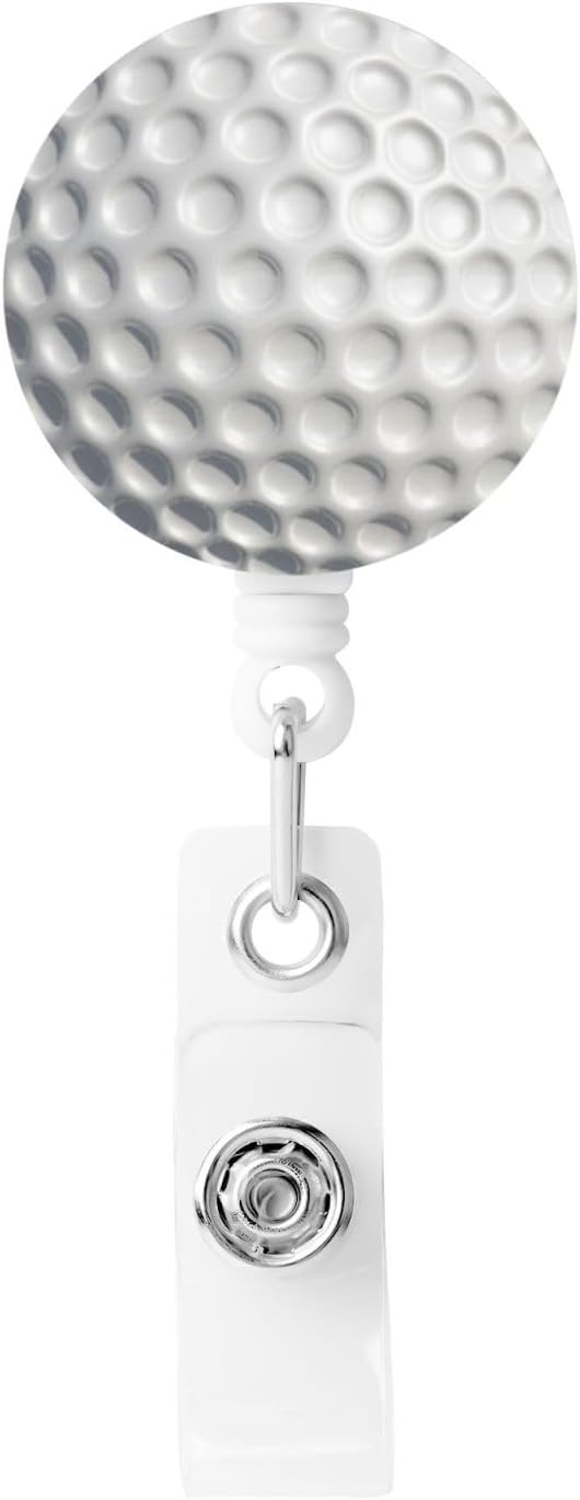 Golf Badge Reels Retractable Badge Holder with Clip for Id Name Tag Office Worker Student Teacher Nurse Doctor