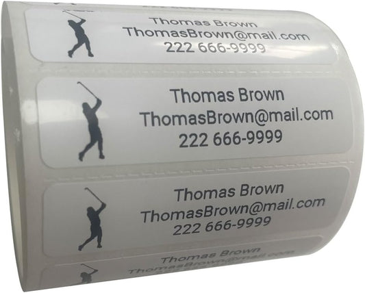 ZbZcYmt Customized Personalized Golf Club Name Labels Waterproof Oil-Proof Anti-Alcohol Ripstop Remove Without Leaving Glue Name Stickers for Golf Clubs 50labels