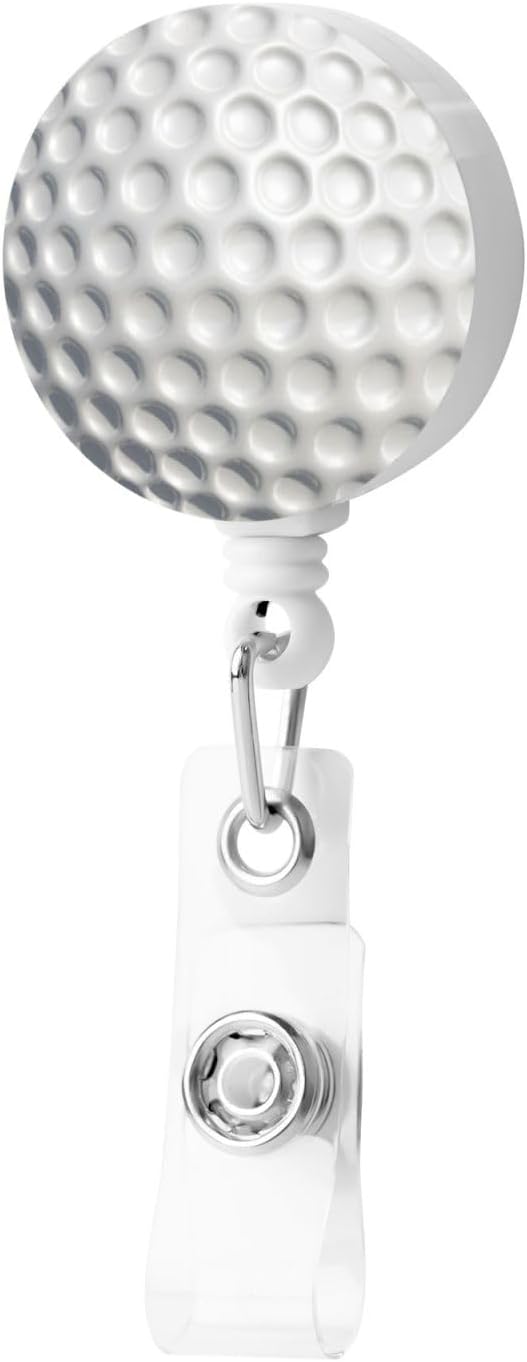 Golf Badge Reels Retractable Badge Holder with Clip for Id Name Tag Office Worker Student Teacher Nurse Doctor