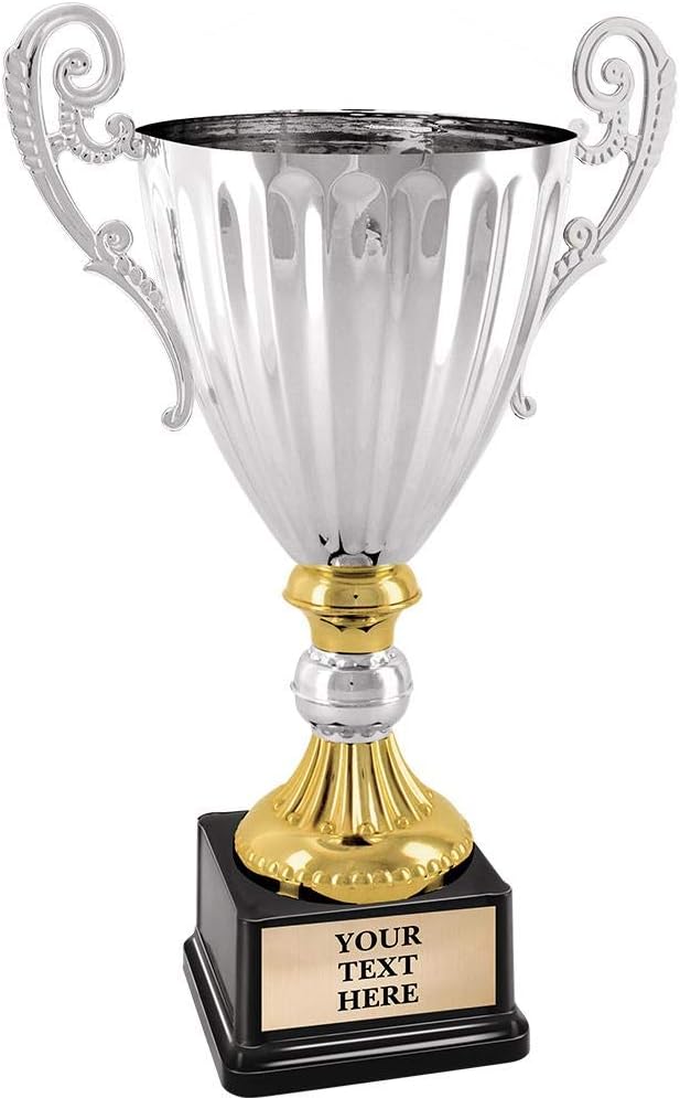 Crown Awards Accolade Cup Trophies, 15.25" Silver and Gold Cup Trophy with Custom Engraving