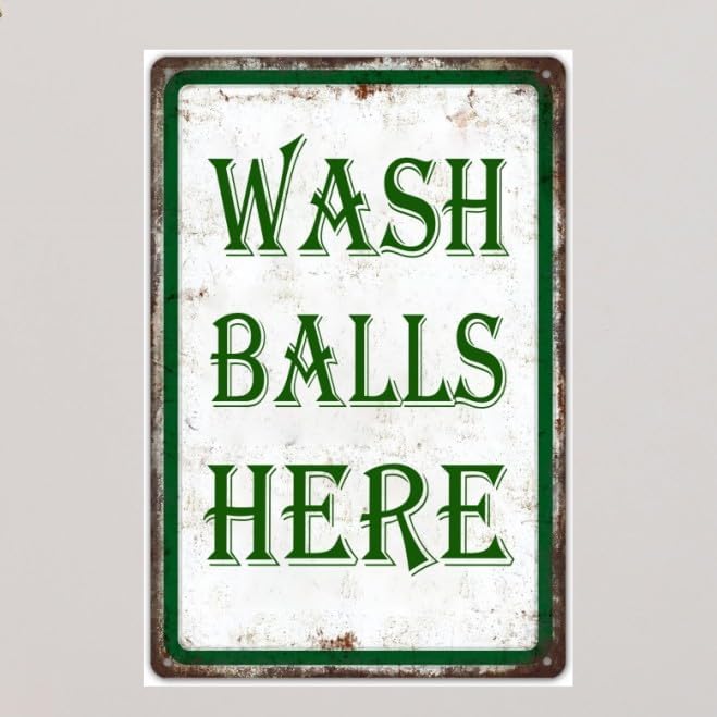 Golf Decor Golf Metal Signs Golf Decorations For Home Wash Balls Here Vintage Metal Funny Gifts Golf Tin Signs Man Cave Sports Golfer Sports Bathroom Decor 12 X 8 Inches