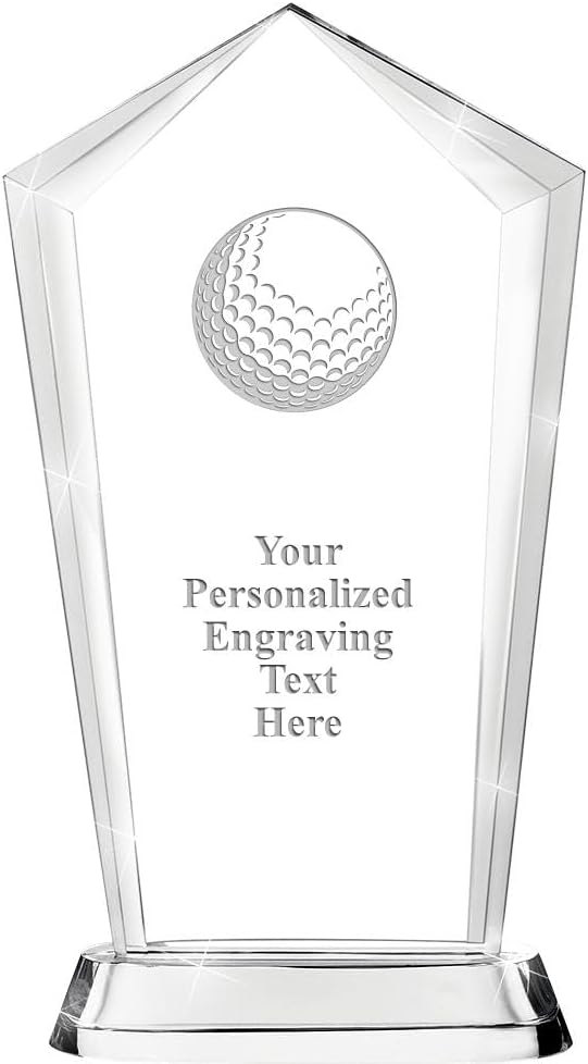 Crown Awards Customizable Crystal Trophy, 12.20" Engraved Skyscraper Crystal Award