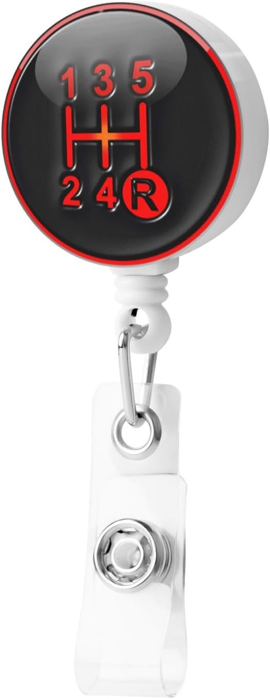 Racing Car Badge Reels Retractable Badge Holder with Clip for Id Name Tag Office Worker Student Teacher Nurse Doctor