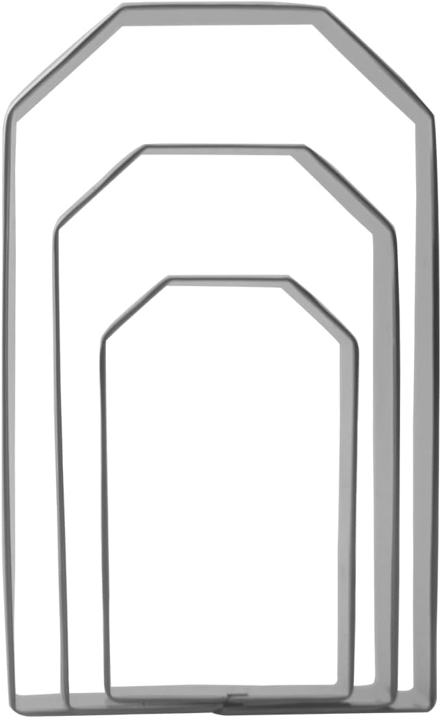 Keewah Tea Bag Hang Tag Cookie Cutter Set - 5”,4”,3” - 3 Piece - Stainless Steel