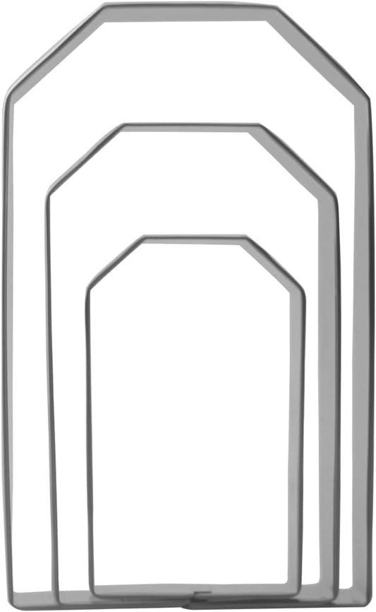 Keewah Tea Bag Hang Tag Cookie Cutter Set - 5”,4”,3” - 3 Piece - Stainless Steel