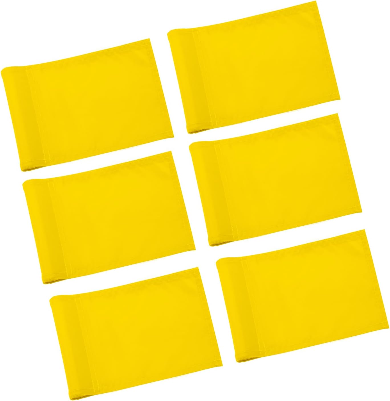 KINGTOP Solid Golf Flag All 8x6 Inch - 420D Nylon, Tube Inserted - Mini Putting Green Flags for Backyard Practice