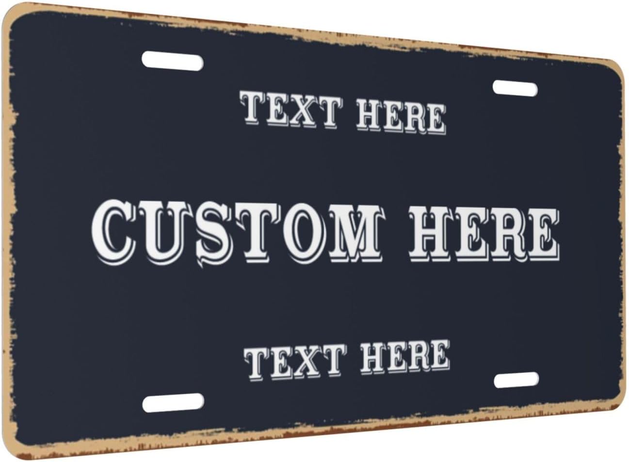 Custom Personalized Text Image Photo Design Customized Tag Aluminum License Plates for Front of Car 6x12 Inch-15