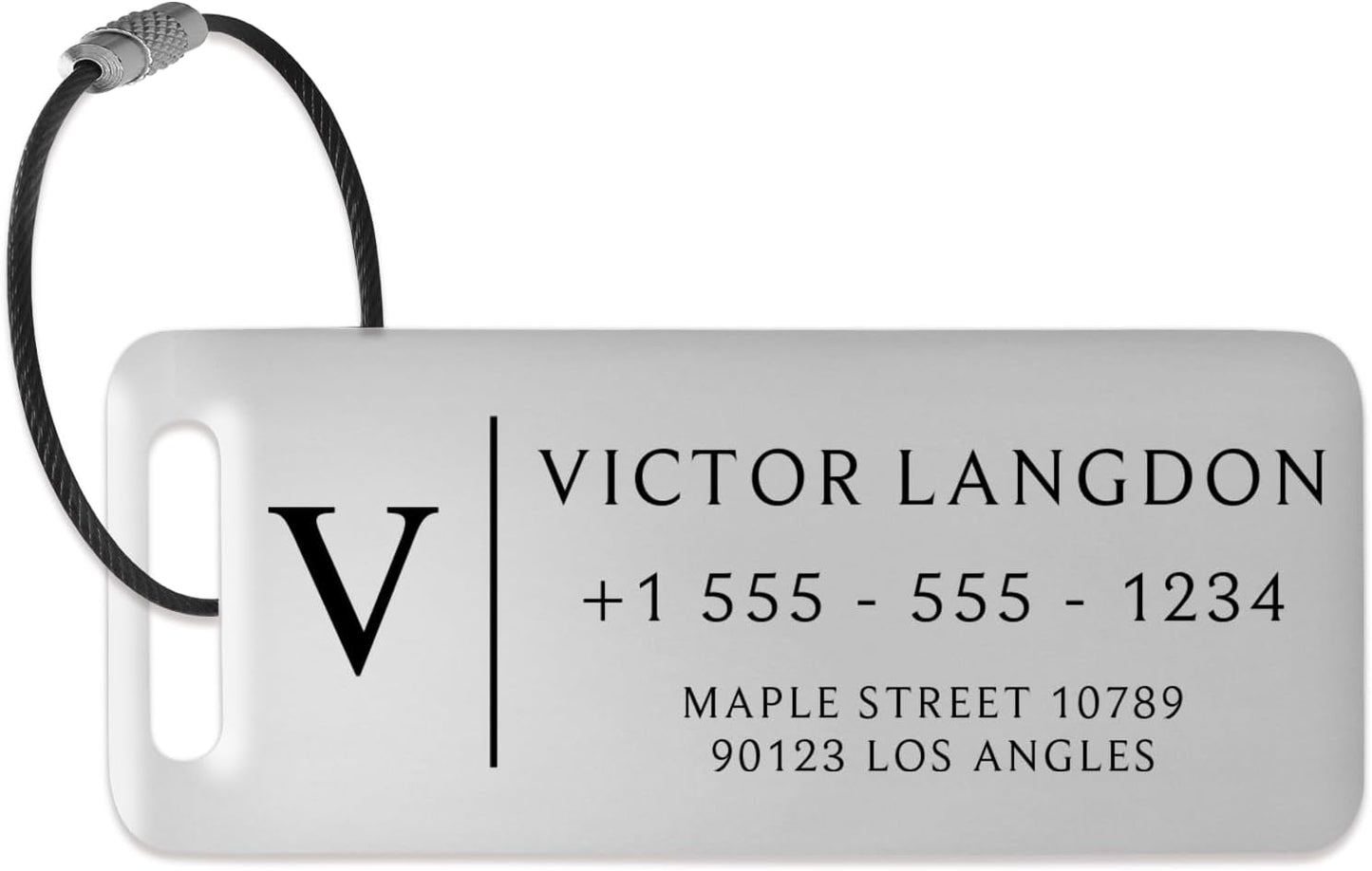 Personalized Luggage Tags for Suitcases - Stainless Steel Custom Luggage Tags for Backpacks & Bags, Sturdy, Waterproof & Heavy Duty (Silver / 3" x 1.25")