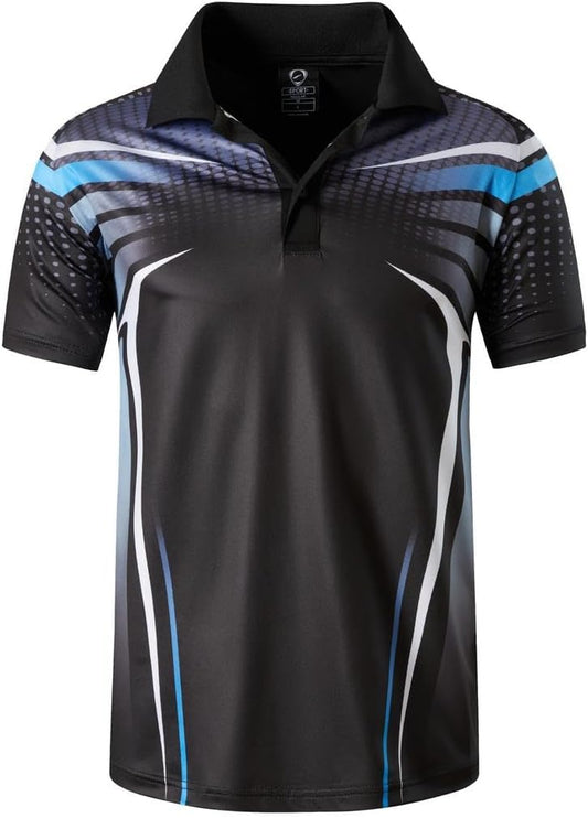 jeansian Men's Sport Outdoor Quick Dry Fit Short Sleeves Polo Tee Shirt Tshirt T-Shirt Tops Golf Tennis Bowling LSL195