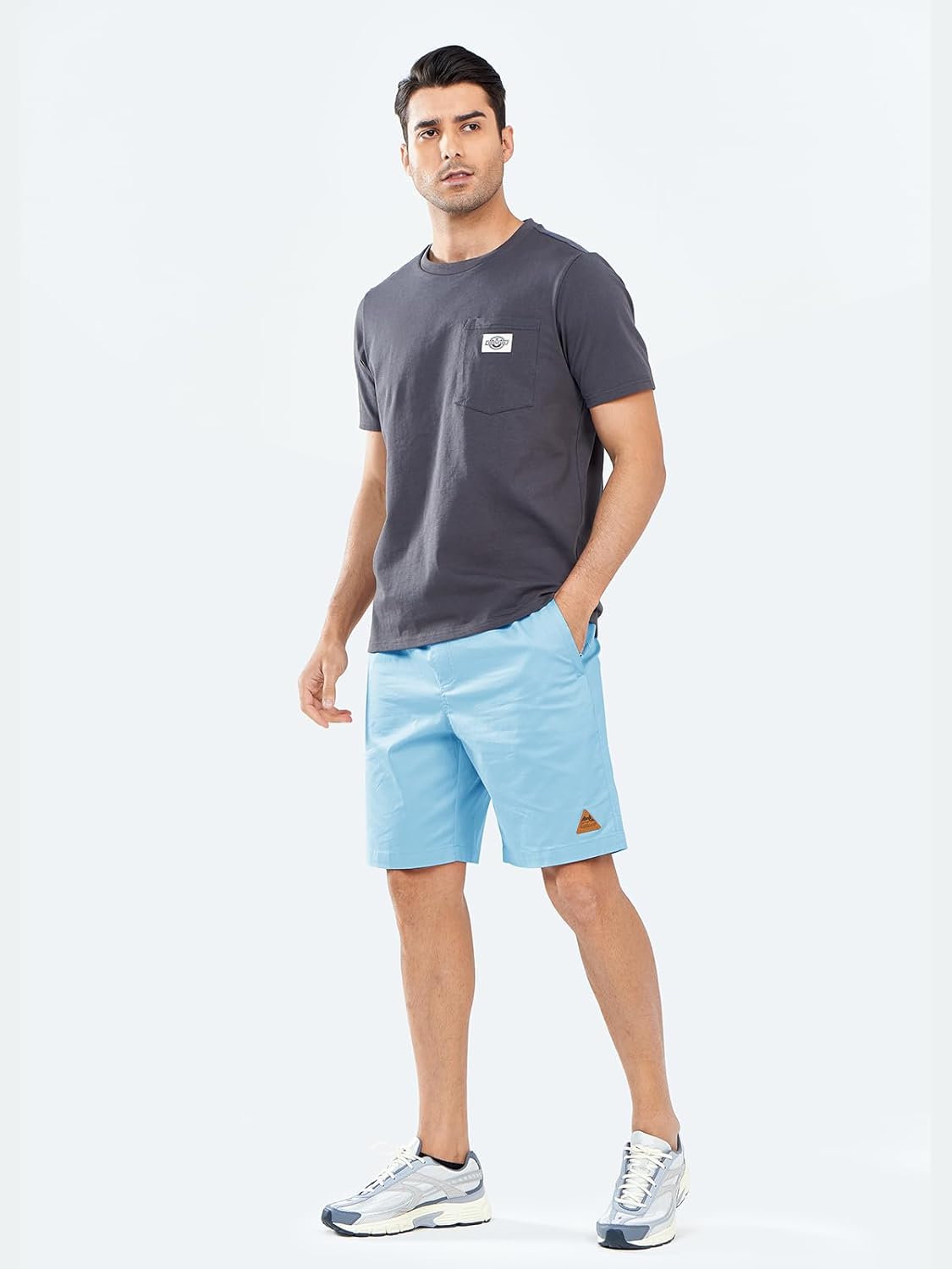 NORTHYARD Mens Casual Shorts-Cotton 9" Golf Hiking Drawstring Elastic Waist Work Shorts with Zipper Pockets