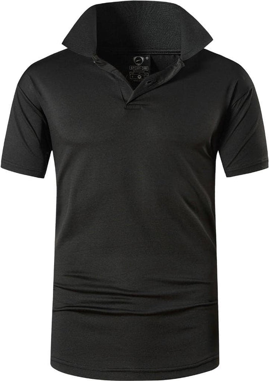 jeansian Men's Sport Outdoor Quick Dry Fit Short Sleeves Polo Tee Shirt Tshirt T-Shirt Tops Golf Tennis Bowling LSL195