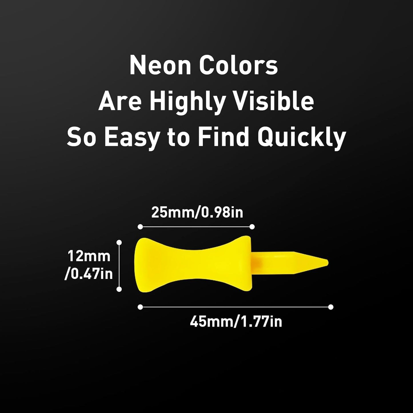 Plastic Golf Castle Tees Step Down Value 200 Count, Unbreakable Mixed or Same Height 1, 1 1/4, 2 3/4, 2 1/4, 2, 1 3/4, 1 1/2 Inch Length Colorful Pack for Practice