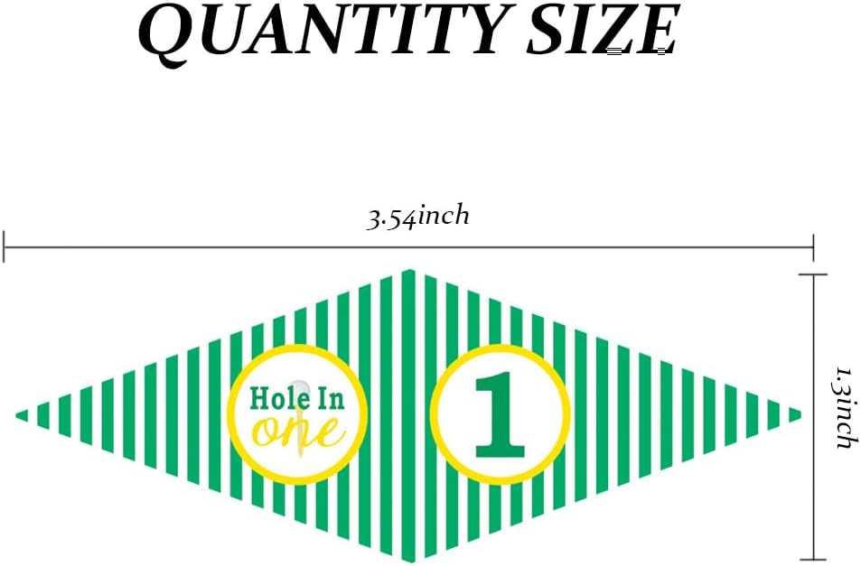 Golf Themed Toothpick Flags, 20 PCS Hole In One 1st Birthday Golf Cocktail Picks Mini Stick Cupcake Toppers Flags for Baby 1st Birthday Party Food Bar Decorations (Stripe Hole In 1)