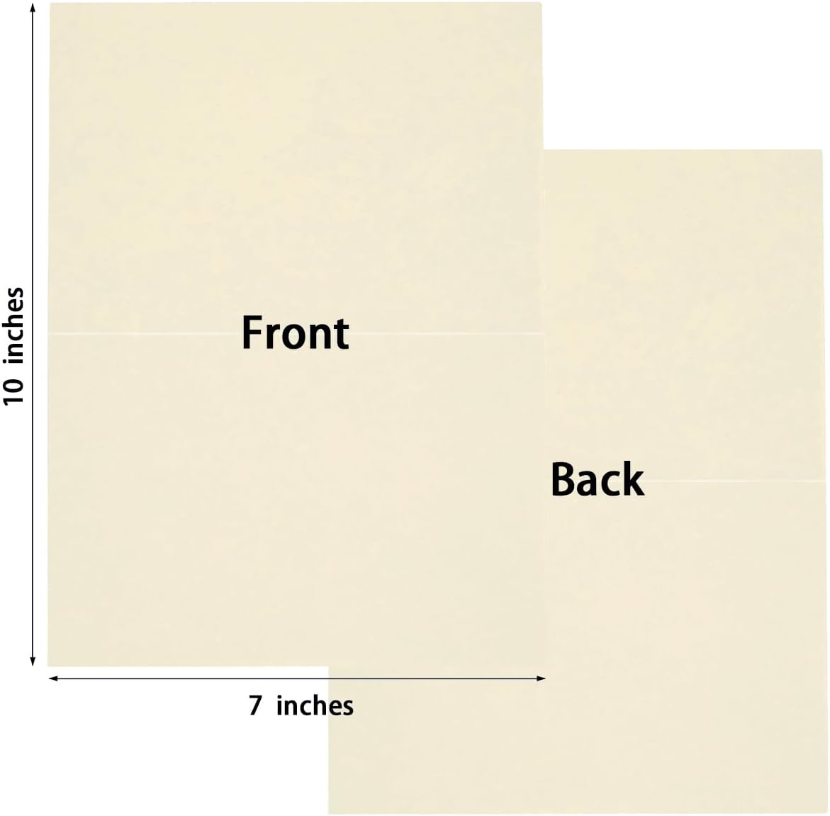 50 Pack Blank Cards Folded Cardstock Thank You Blank Greeting Cards for Invitations, Wedding, Greeting Cards, All Occasion DIY, 5x7 Folded Cards Cream