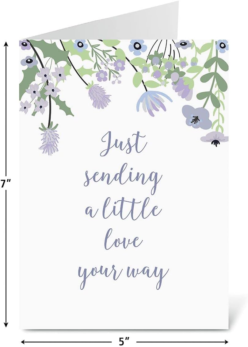 Current Caring Get Well Wishes Greeting Cards Value Pack - Set of 20, 10 Unique Designs, Large 5 x 7 Inch Cards, Sentiments Inside, Envelopes Included