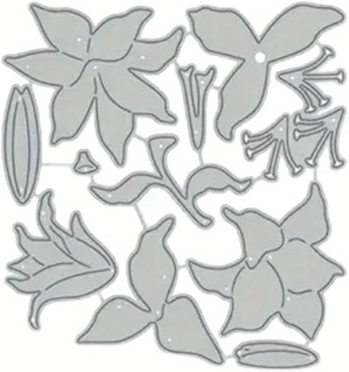 Flowers Metal Cutting Die for Scrapbooking - Cut Stencils for DIY Scrapbook Photo Album Decorative Paper Card, Card Making Supplies, Stencils & Crafting Die Cut (Pink Flower 4.3 x 4.1 in)