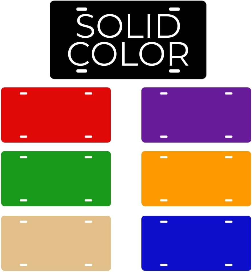 Personalized Custom Vanity License Plate for Cars & Trucks - Decorative Novelty Auto Accessory for Garage, Bar, or Home Display - Upload Your Logo for Your Business (Solid Color)