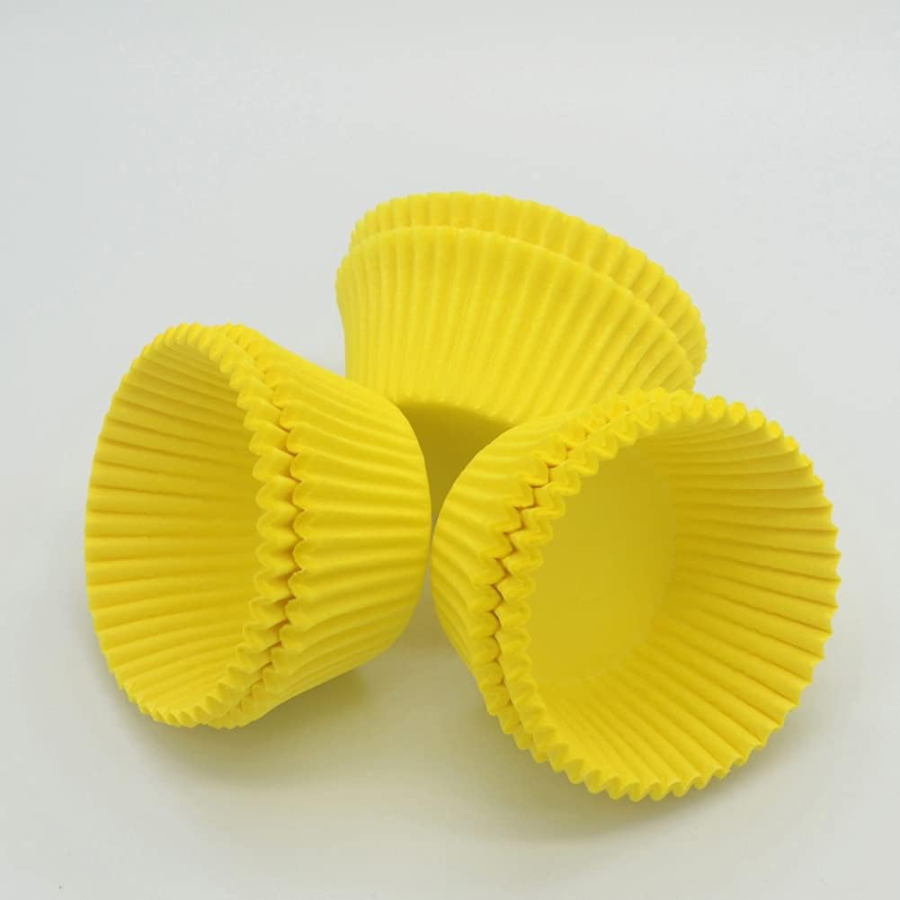 Yellow Cupcake Liners Greaseproof Paper Standard Baking Cups for Party and More, 150-Count