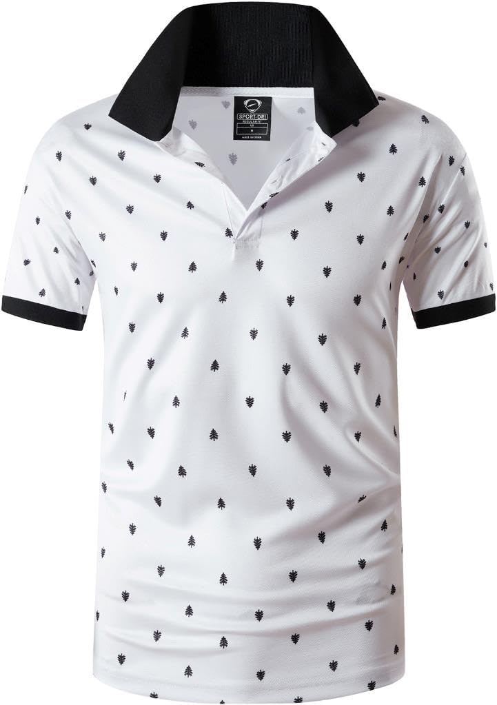 jeansian Men's Sport Outdoor Quick Dry Fit Short Sleeves Polo Tee Shirt Tshirt T-Shirt Tops Golf Tennis Bowling LSL195