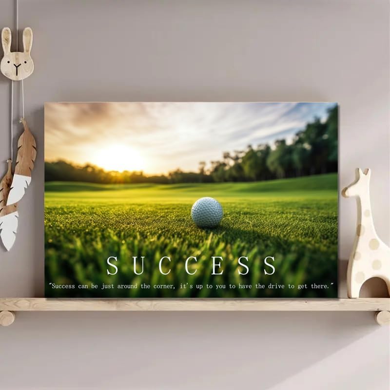 Golf Inspirational Quotes Wall Art Posters Pictures for Gallery Room Aesthetic Living Room Bathroom Bedroom Decor (16×24inch_Unframed)