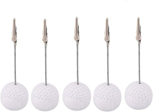 Golf Ball Shaped Table Number Holder Name Place Card Holder Memo Clip Holder Stand Note Holder Pictures Card Paper Menu Clip
