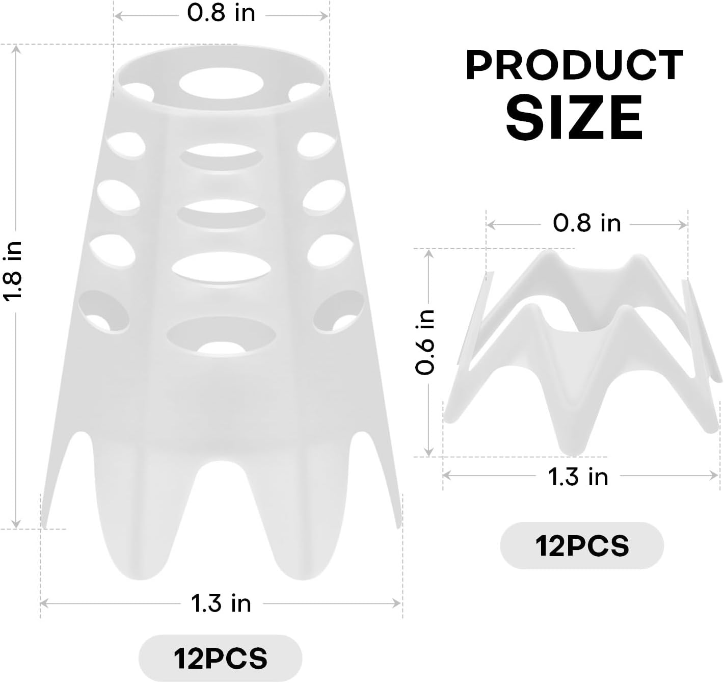 Golf Simulator tees, 24Pcs Plastic Golf Mat Tees for Home, Outdoor or Indoor Golf Tees for Training, Practice Golf tees for Winter Turf and Driving Range, Pack of 12 Tall & 12 Small