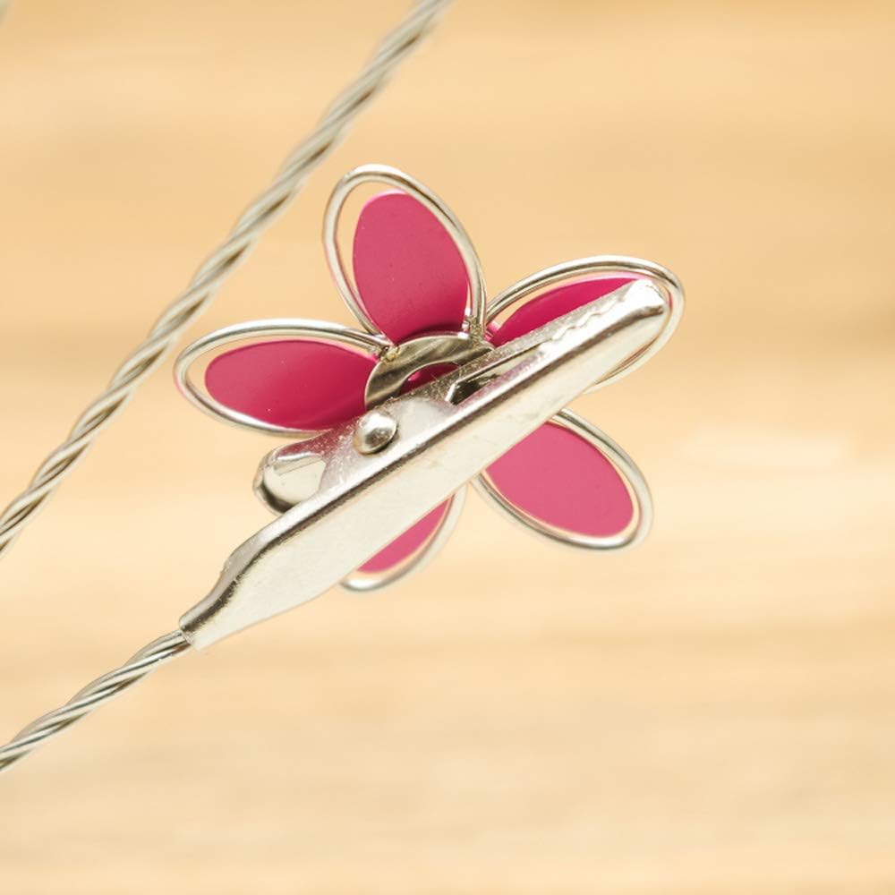 8-Branch Family Tree Picture Frame Holder, Card Photo Clips Holder Desk Stand for Memo Paper Note Photo Christmas Wedding Card Display (Rose Red Flower)