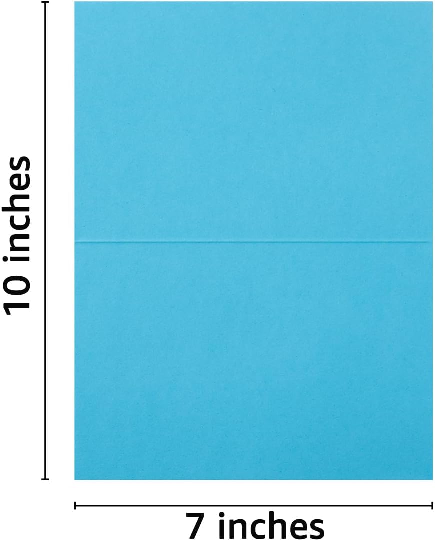 50 Pack Blank Cards Folded Cardstock Thank You Blank Greeting Cards for Invitations, Wedding, Greeting Cards, All Occasion DIY (Multicolor, 5x7)