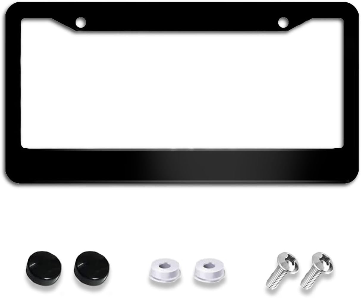 Personalized License Plate Frame， Custom License Plate Holder with Text Photo Logo，Customized Aluminum Metal Car Tag Frames for Women Men ，12"x6"