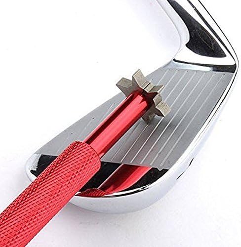 HIFROM Groove Sharpener with 6 Heads - Golf Club Groove Sharpener Re-Grooving Tool and Cleaner for All Irons Pitching Sand Lob Gap and Approach Wedges and Utility Clubs ¡­