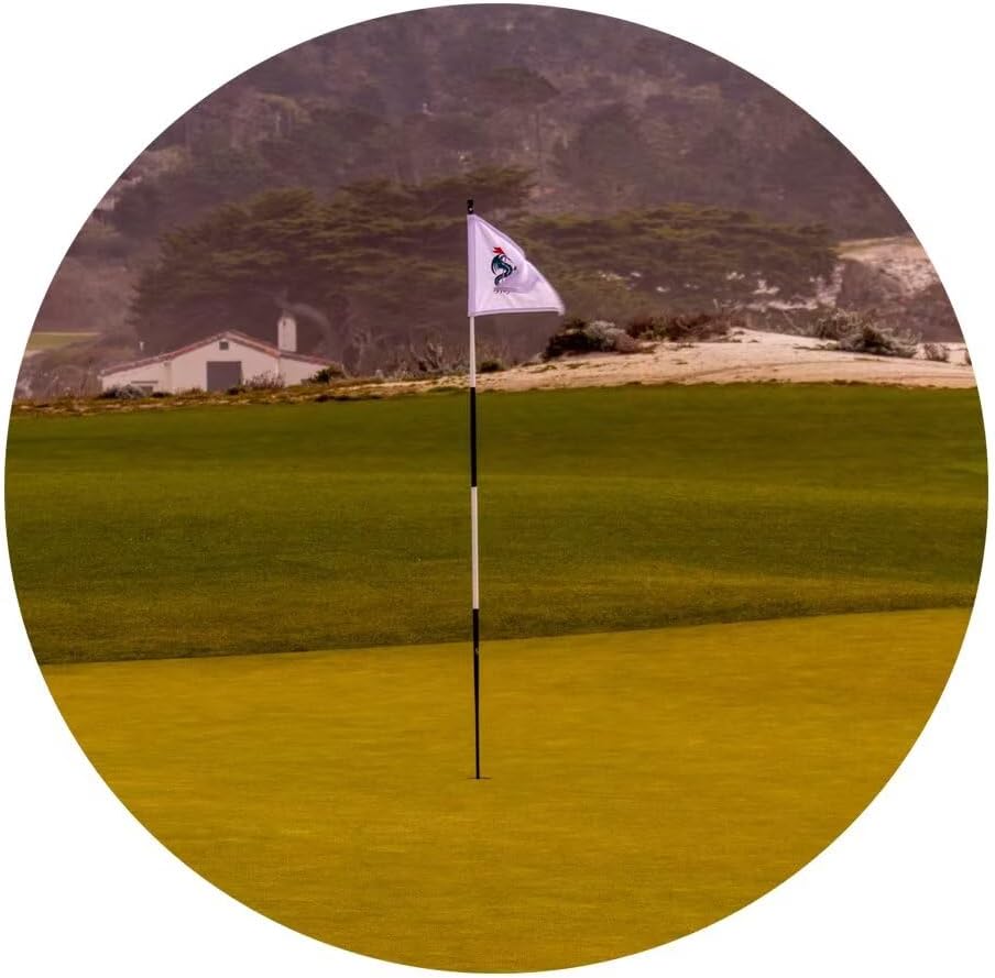 Pebble Beach Golf Course Picture Wall Art for Office Golf Course Canvas Wall Decor for Home Living Room Bedroom Bathroom Decorations Painting Framed Ready to Hang(12''H x 16''W)