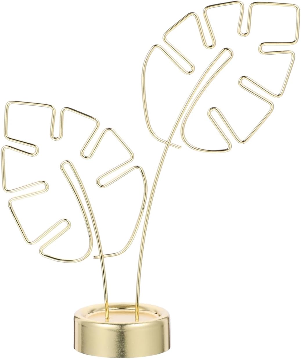 NUOBESTY Gold Card Clip Holder Turtle Leaf Shapes Photo Display Stand Memo Note Message Cards Display Pick Stand for Home Party