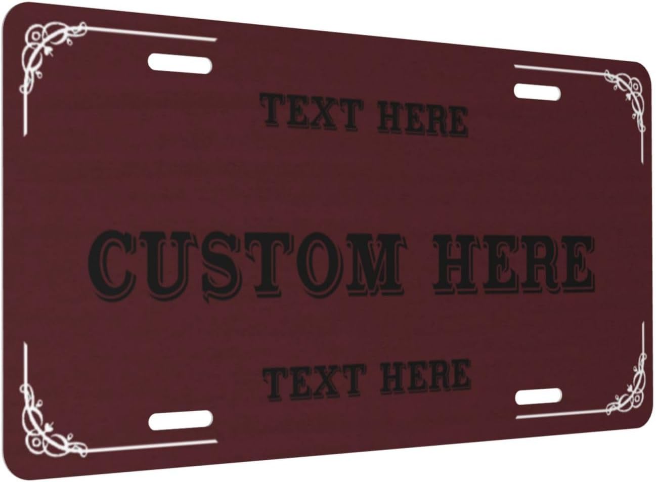 Custom Personalized Text Image Photo Design Customized Tag Aluminum License Plates for Front of Car 6x12 Inch-7