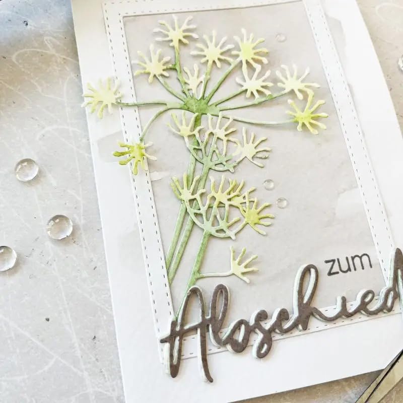 Lapoo 3D Backgrounds Frame Metal Cutting Die for Scrapbooking, New Cutting Dies DIY Album Card Making Decor Paper Craft Metal Die Cuts Party Wedding Decorations (Blowball 4.1 x 3.5 in)