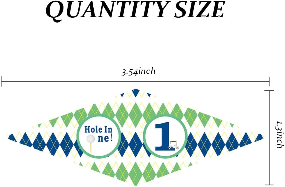 Golf Themed Toothpick Flags, 20 PCS Hole In One 1st Birthday Golf Cocktail Picks Mini Stick Cupcake Toppers Flags for Baby 1st Birthday Party Food Bar Decorations (Plaid Pattern Hole In 1)