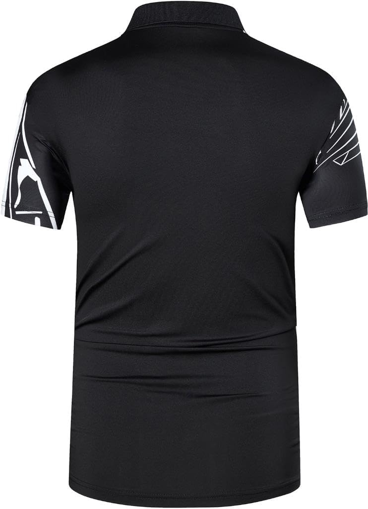 jeansian Men's Sport Outdoor Quick Dry Fit Short Sleeves Polo Tee Shirt Tshirt T-Shirt Tops Golf Tennis Bowling LSL195